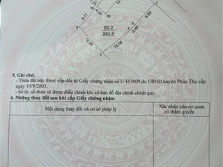 Chính chủ không qua mg nhà em cần bán mảnh đất 282,6m2 tại thôn 6 liên hiệp cũ