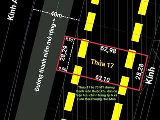 XUÂN THỚI THƯỢNG – MẶT TIỀN THANH NIÊN – ĐẤT 2.023M² ĐÃ SAN LẤP – GIÁ 25 TỶ