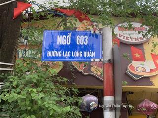 Phân lô ngõ 603 lạc long quân,tây hồ, dt 168m, mt 6.5m, 10m ra ô tô tránh (sau qh), hơn 30 tỷ
