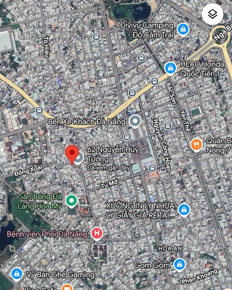 Nhà k62 nguyễn huy tưởng  cạnh bến xe  trung tâm  54m2  giá nhỉnh 2 tỷ