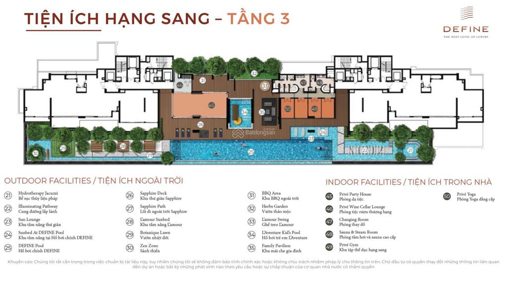 Căn hộ define 3pn view hồ bơi lung linh giá chỉ 38 tỷ