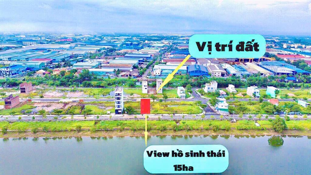 Bán đất 105m2 view hồ sinh thái thoáng mát đất full thổ cư shr giá chỉ hơn 22tr/m2