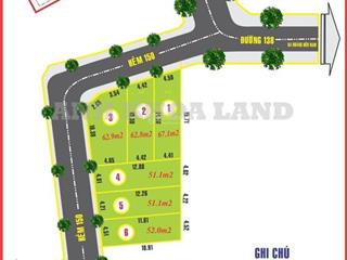 Bán lô đất thổ cư góc 2 mặt tiền  gần đường hoàng hữu nam  p. tân phú  62.9m2  lô số 3