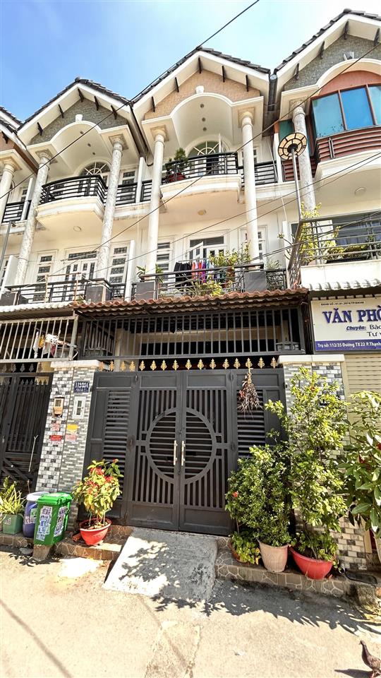 Bán nhà trệt 2 lầu tại tx22, p. thạnh xuân, quận 12! khu đồng bộ, đường thông ô tô dt 4x13m