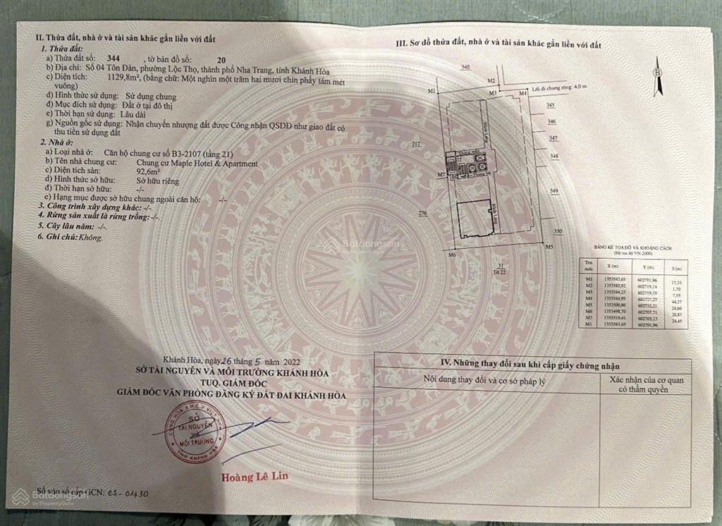 Chủ hạ giá 7,3 tỷ. đi bộ 10s ra tới biển
 bán căn góc căn hộ biển maple view xéo biển.