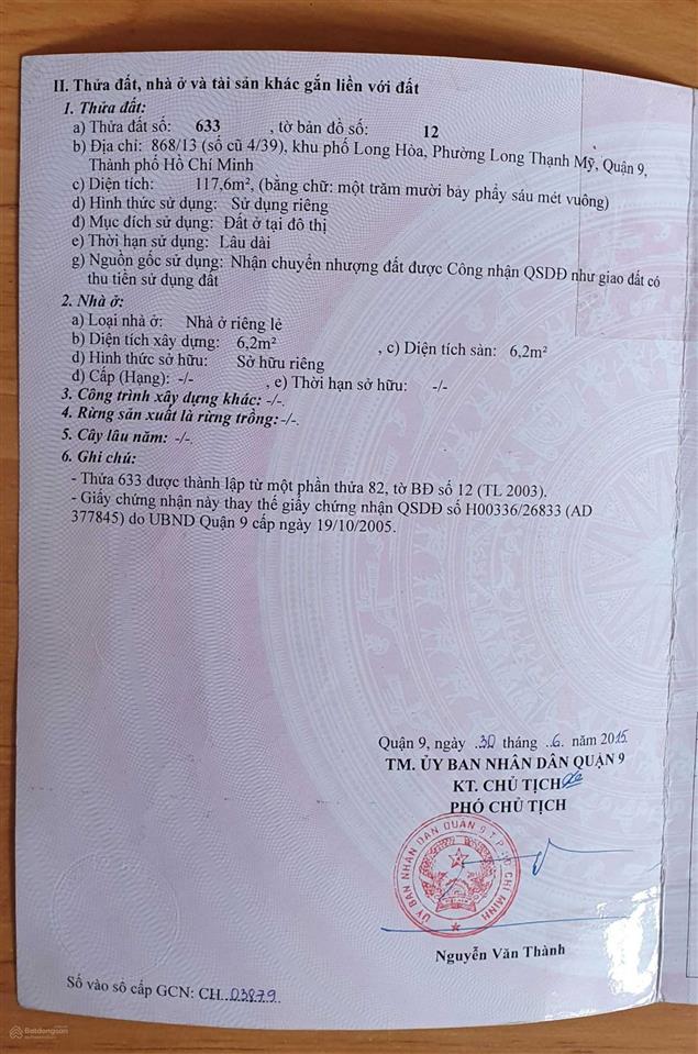 Chính chủ bán đất nguyễn xiển 118m² sát vinhomes q9 đường 6m xây ở/đầu tư/xây trọ cực tốt