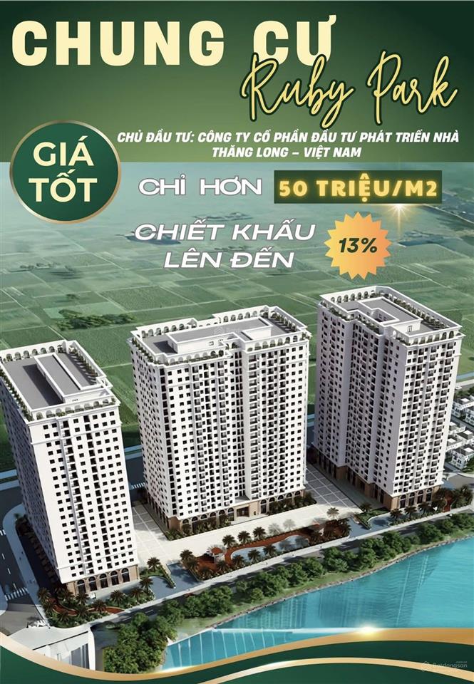 Ruby park căn 2n,3n chỉ từ 4tỷ2 full vat và kpbt. rẻ nhất thị trường. ký hđmb trực tiếp cđt