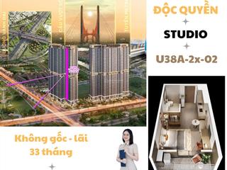 Độc nhất vô nhị studio u38a  2x  02 view hồ điều hòa thoáng vĩnh viễn hưởng trọn tiện ích tầng 20