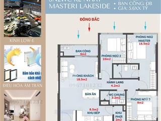 3n2wc hướng mát, dt 82.1m2 giá 5.6x tỷ full thuế phí, mua vay không gốc lãi 30 tháng, sẵn slot ô tô