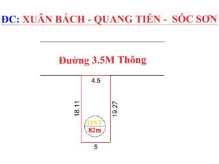 Chính chủ bán 88m2 full thổ cư tại xuân bách, quang tiến, sóc sơn  đối diện kcn nội bài