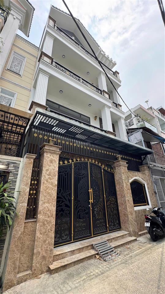 Nhà 4 tầng 122m2 (7x18)m tân hóa  lạc long quân 400m2 sàn thiết kế trống suốt