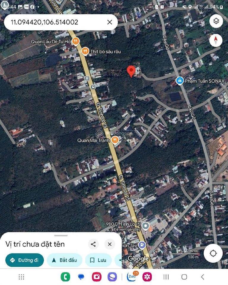 Đất thổ cư gần 100m, ngang 5m, vuông vức, tiện xây mới, khu dân cư, xe hơi tận nhà, gần mặt tiền