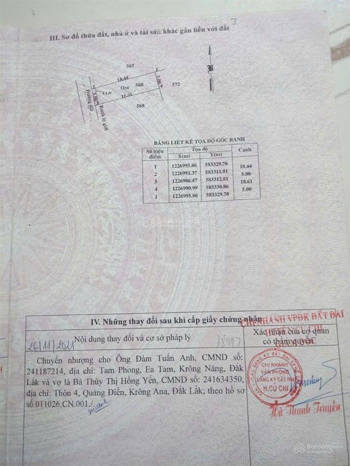 Đất thổ cư gần 100m, ngang 5m, vuông vức, tiện xây mới, khu dân cư, xe hơi tận nhà, gần mặt tiền