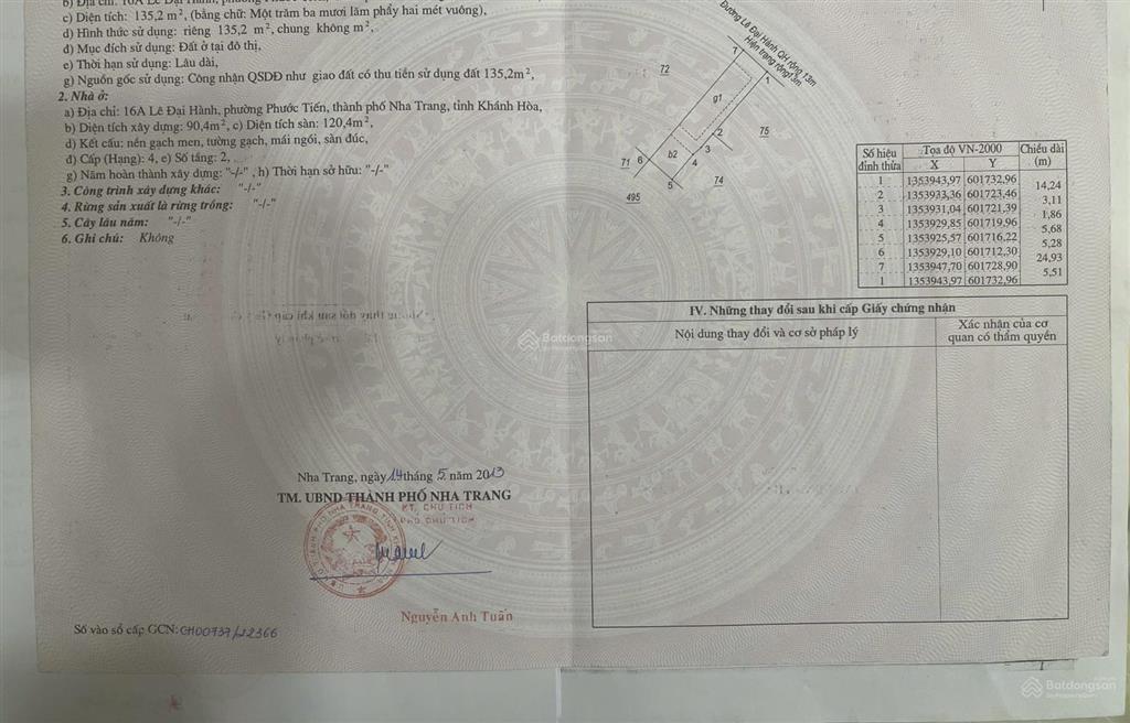 Cần sang nhà mặt tiền kinh doanh sẵn dòng tiền tttp đường lê đại hành