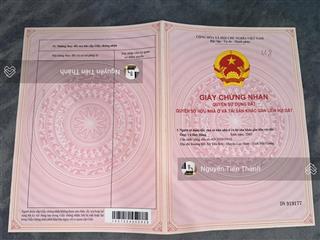 Cần tiền trả nợ bán gấp lô đất biển 94,5m2 giao phong giá 1,6 tỷ  sổ đỏ cc  sang tên ngay được