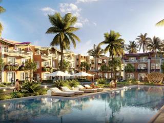 Biệt thự liền kề caraworld cam ranh, dt 122m2 3 tầng mt 6m view bể bơi giá 6,8 tỷ