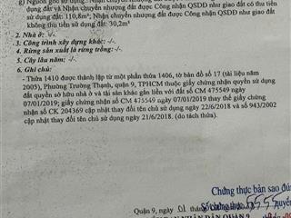 Lô đất đẹp, shr rẻ nhất mặt tiền đường lò lu q9 đường rộng 30m, 141m2 giá chỉ 70 tr/m2