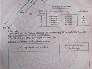 Cần bán lô đất tân phú xã đức trọng mới, giá chỉ 720 triệu  bao sổ sách đầy đủ