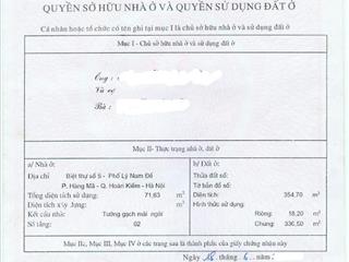 Bán nhà đất sổ đỏ trong khuôn viên biệt thự số 5 lý nam đế