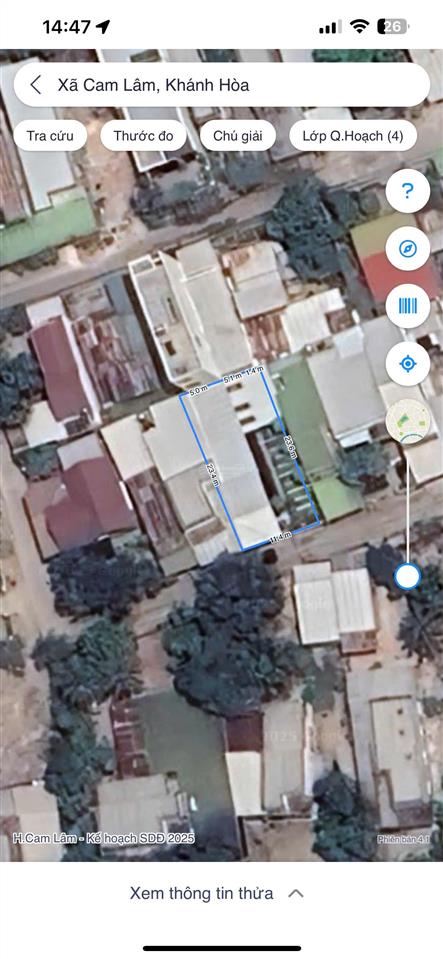 Bán đất full thổ cư  trung tâm cam đức  ngang 11m  vùng lõi đô thị mới cam lâm  gần ql1a