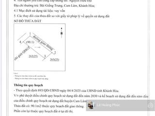 Bán đất cam tân chỉ 5 triệu/m2  ngang hơn 9 mét  qh full thổ  đường ô tô giá rẻ