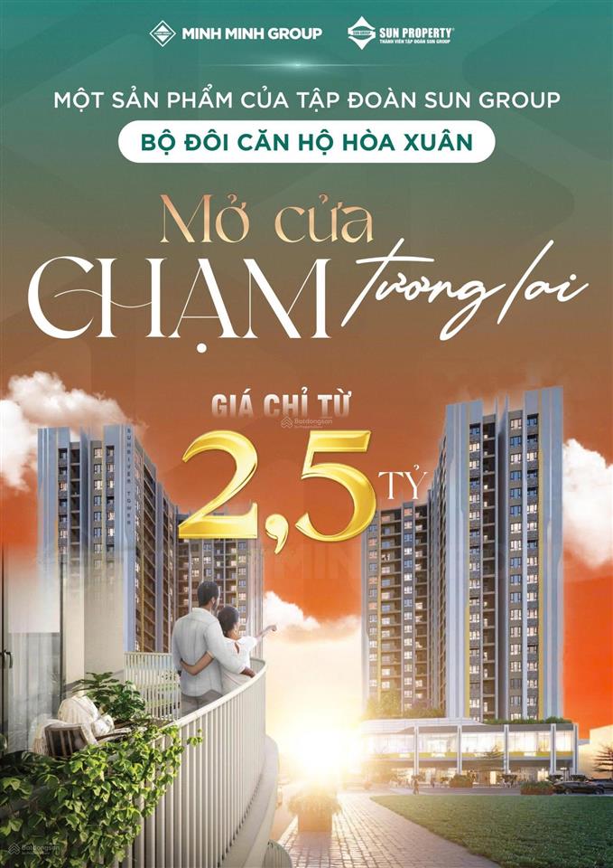 Chính thức nhận booking 2 tòa căn hộ cao cấp view sông , ngắm pháo hoa tại chân cầu hòa xuân .