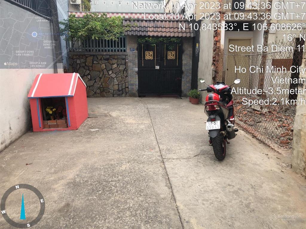 Bán nhà nát 6,76 x 8,9m, có 2 mặt tiền hẻm trước sau tại đường bà điểm 11, hóc môn