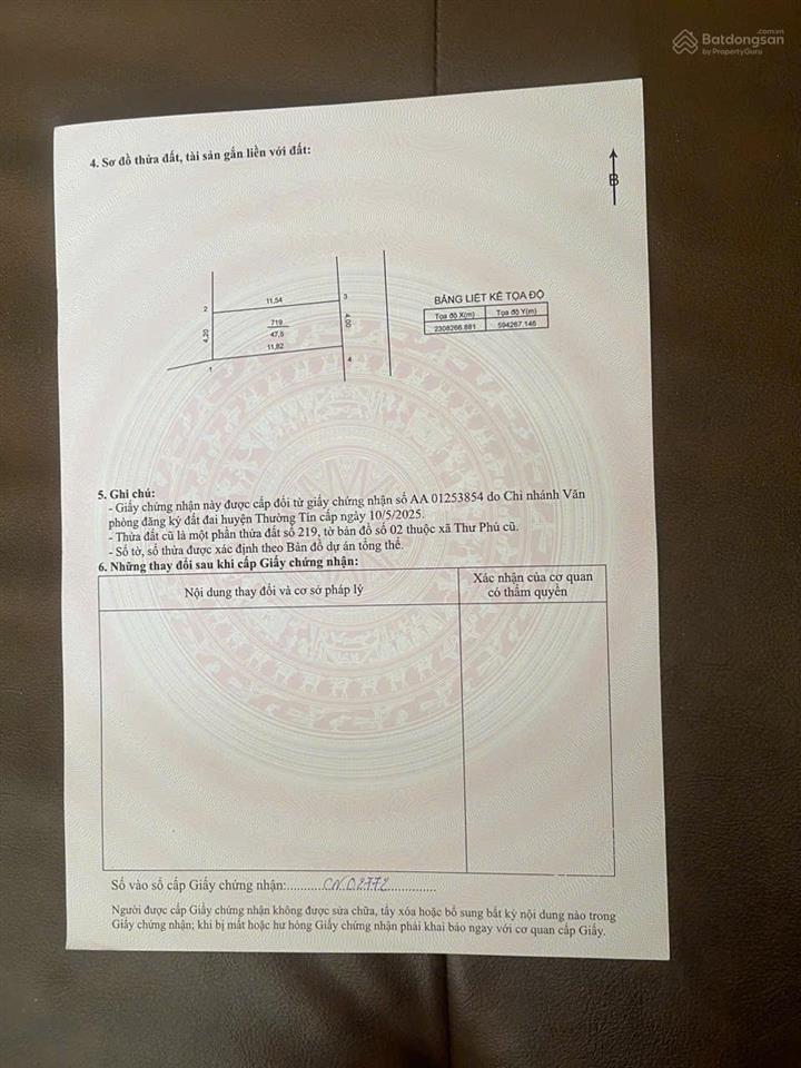 Siêu rẻ đất vĩnh lộc  chương dương  ô tô đỗ cửa. diện tích 47,5m2. mt 4m. nở hậu