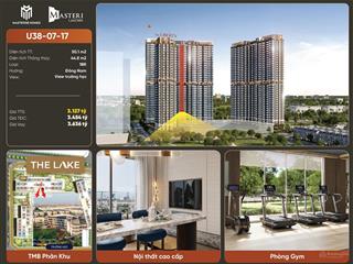 Căn 1 phòng ngủ duy nhất hướng đông nam u38 masteri lakeside