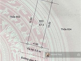 Chính chủ  bán lô đất lk52a45 kđt tân phú hưng, 67.5m2, mặt tiền 4.5m, nhỉnh 3 tỷ