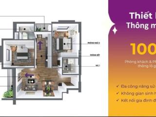 Căn 2pn duy nhất dt 64m2 giá chỉ 2.5 tỷ ( full giá ) view thành phố siêu thoáng