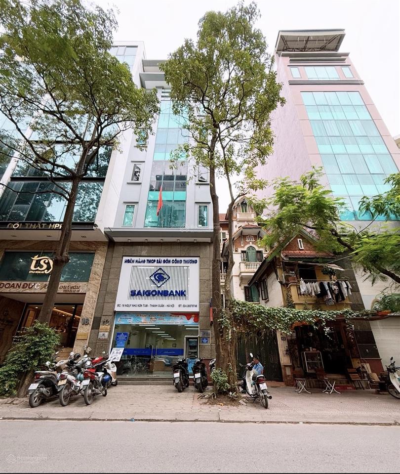 Kd đỉnh 2 tỷ/năm! toà 9 tầng nguỵ như kon tum, sát mp, pl vỉa hè rộng, mt khủng 7m, thang máy 86m2