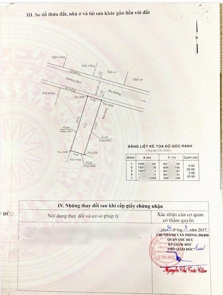 Lô đất 5x20  ô tô 7m gần phạm văn đồng, tô ngọc vân  vành đai 2  trung tâm linh đông