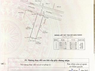 100 m2 (5x20)  ô tô 7m gần phạm văn đồng, tô ngọc vân  đường nhựa đẹp linh đông