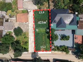 Bán đất hoàng văn thụ, chương mỹ, hà nội dt 421m2 full thổ cư, nở hậu, đường ô tô, sổ đỏ