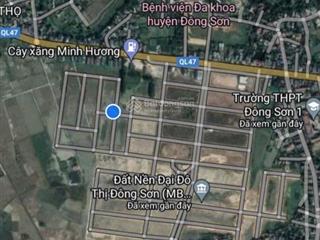 Bán lô đất đông văn , đông sơn, thanh hoá dt123m2 lô góc 2 mặt tiền full thổ cư , sổ đỏ