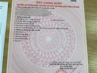 Bán lô đất xã tân tiến , huyện chương mỹ , tp hà nội dt95.5m2 full thổ cư , sổ đỏ cầm tay