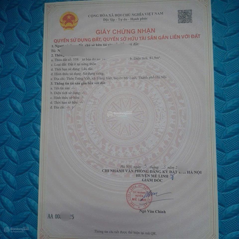 Tráng việt  mê linh | 81,9m²| giá chỉ 62 triệu/m² đón sóng đại lộ ven sôngcầu thượng cáthồng hà