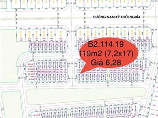 Lô góc fpt  đối diện công viên  cạnh sông và nam kỳ khởi nghĩa  165m2 ngang 9m
