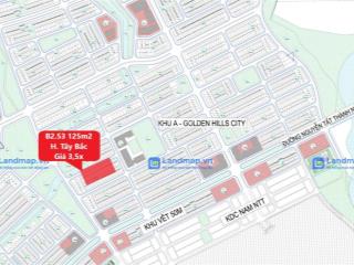 Chính chủ gửi bán lô b2.53 golden hill giá tốt  nhỉnh 3,5 tỷ