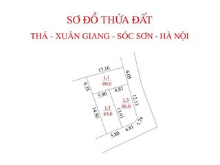 Chính chủ cần bán lô đất hàng phân lô fo 83m2 full thổ cư tại xuân giang sóc sơn hà nội.