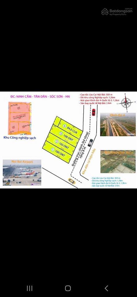 Cần bán lô đất fo 100m2 full thổ cư tại thôn ninh cầm xã tân dân cũ.