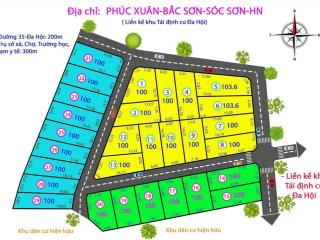 Cần bán lô góc 2 mặt tiền 103,6m2 tại thôn phúc xuân giáp khu tái định cư đa hội xã trung giã mới.