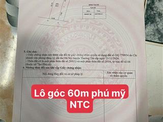 Bán đất tại xã chương dương, thường tín, hà nội, 46 triệu / m2, 60 m2 đẹp, nhiều tiện ích