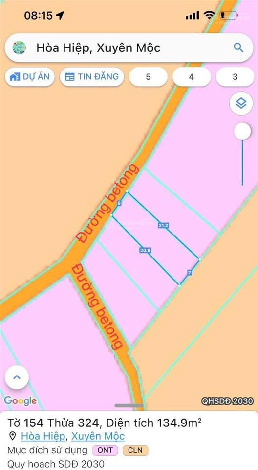 Đất rẻ hoà hiệp xuyên mộc brvt