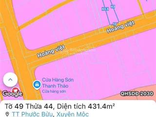 Đất 2mt đường hoàng việt thị trấn phước bửu
