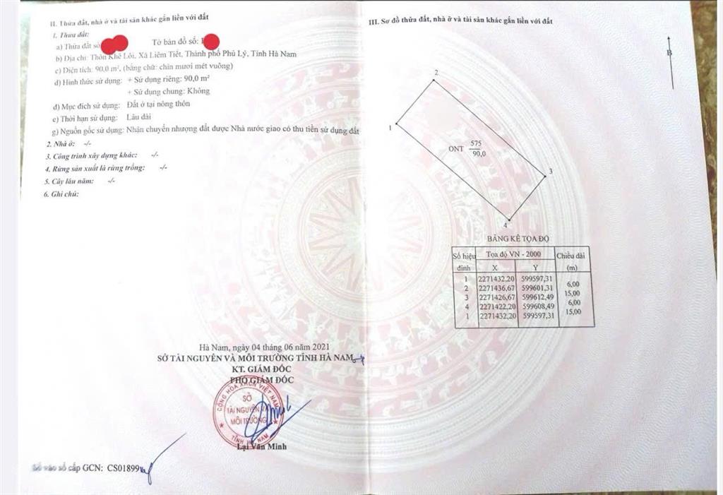 Bán lô đất siêu đẹp 90m2 mặt 6m khu thành đạt bạch mai 2 giá cần tiền