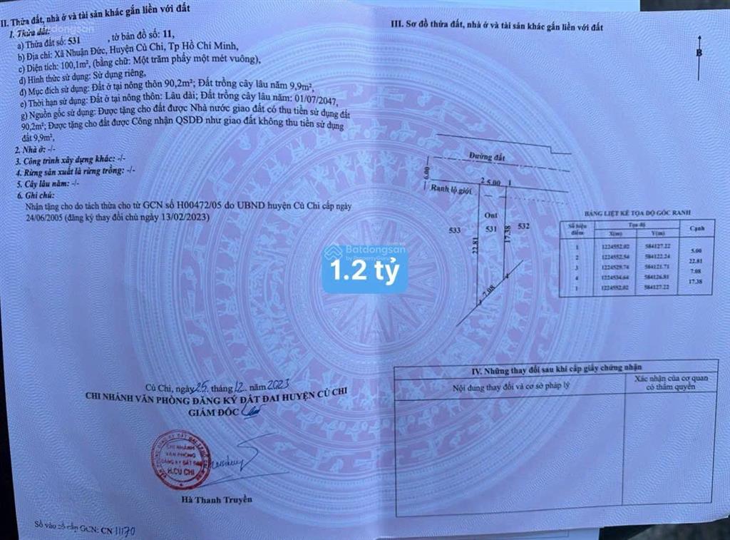 Bán đất 5x20 đường nhựa ô tô thông gần tl15  chỉ từ 1 tỷ 2 tl  cho vay full tiền