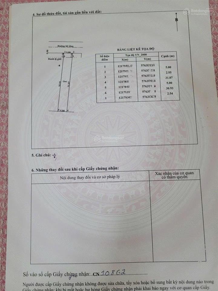 Bán đất củ chi đường ba sa phước hiệp 5x35m, 167,6m2 hẻm ôtô thông, 1 tỷ 550