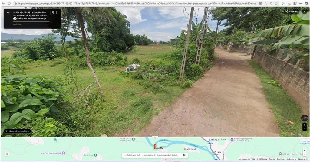 Cần bán gấp  chính chủ đất hòa bình sát sông bưởi  view đẹp k ngập lụt, ô tô vào đất mặt tiền 62m